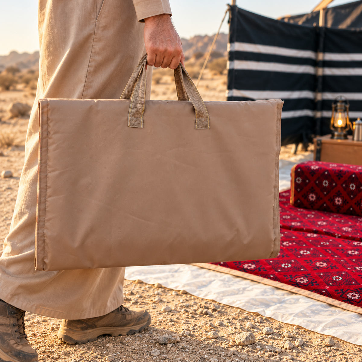 مدة أرضية مفردة مع تكاية – أحمر